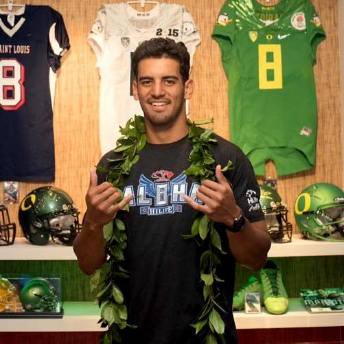 Marcus Mariota and his Motiv8 Foundation. Photo credit: HiLife Clothing